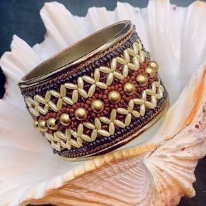 Fun handmade boho hippie cuff bracelet